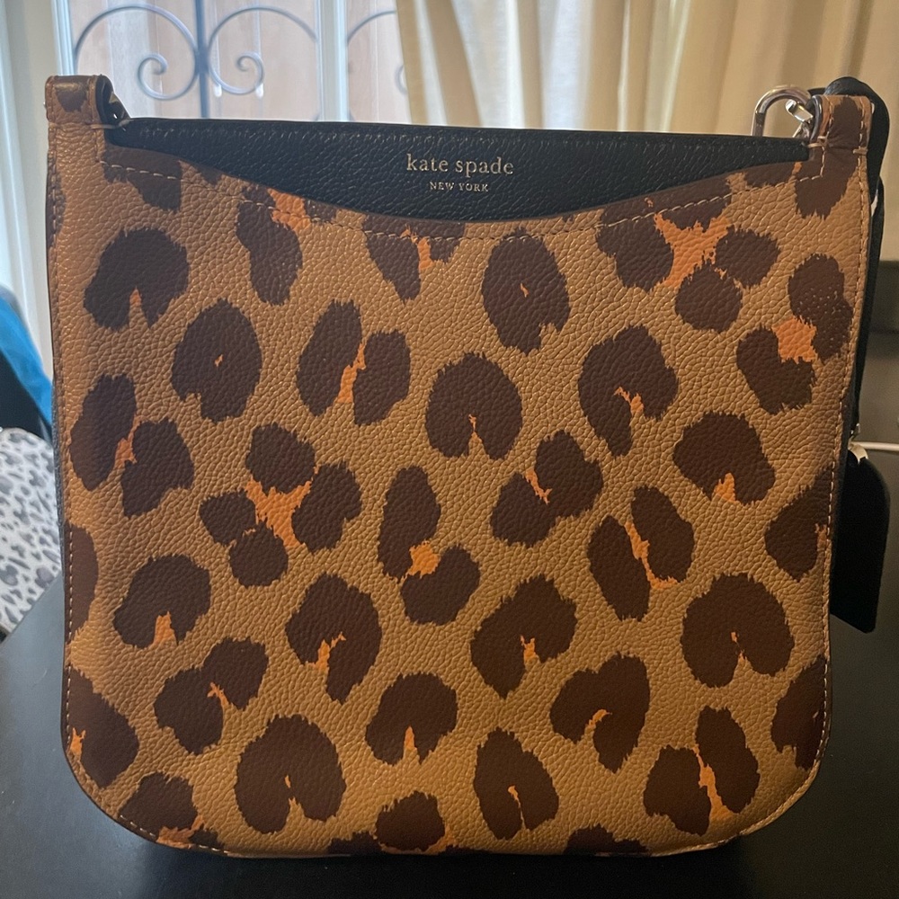 Kate Spade Margaux leopard large crossbody bag